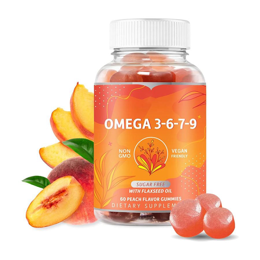 Omega 3 6 7 9 Gummies lahodný doplněk stravy pro rodiny s dětmi