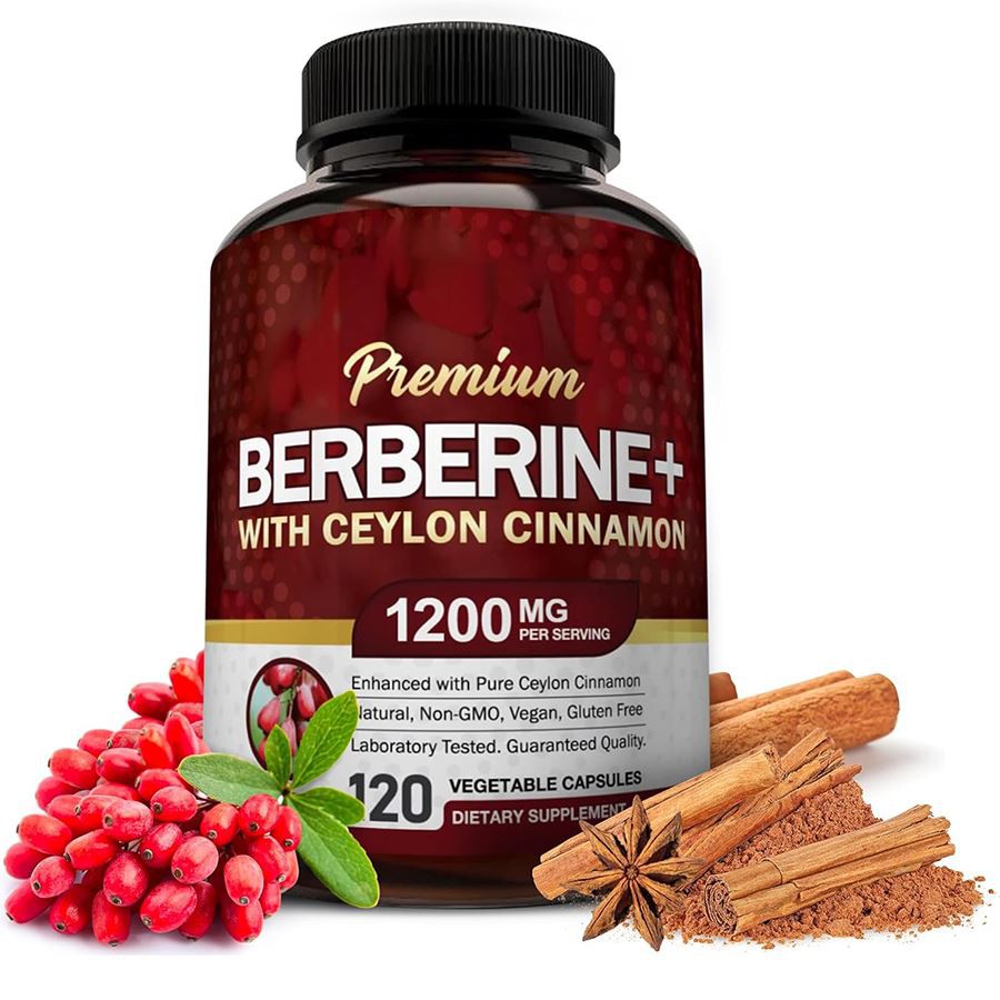 Premium Berberine s vzorem Dual Action Ceylon Cinnamon Nature pro metabolický celotělový wellness