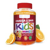 Focus Formule Omega Dha Kids Gummies Delicious, Mozek zvyšující výživu pro šťastné a zdravé malé mysli