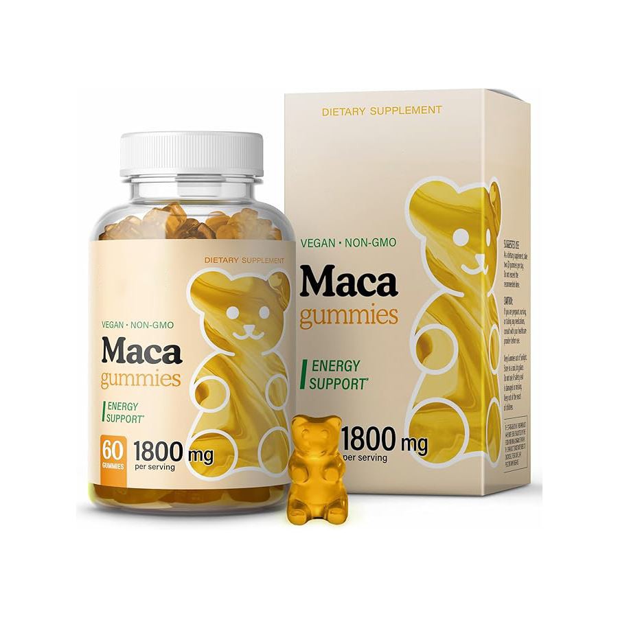 Divoká organická maca gummies Natural Energy Holistic Wellness v každém kousnutí